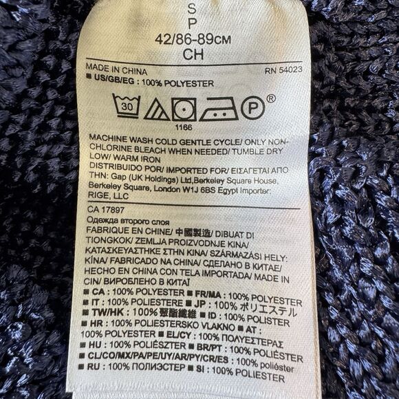 Banana Republic Sweater Womens Size S Roll Neck Blue Metallic Pullover Jumper - Picture 8 of 14